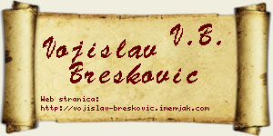 Vojislav Brešković vizit kartica